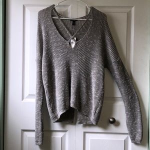 Slouchy gray Express sweater